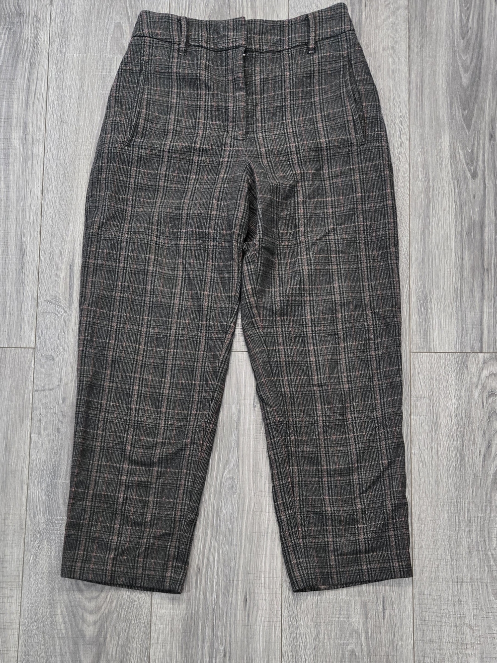 Aritzia Wilfred Chambery Plaid Wool Cashmere Cropped Pants Size 4 #652